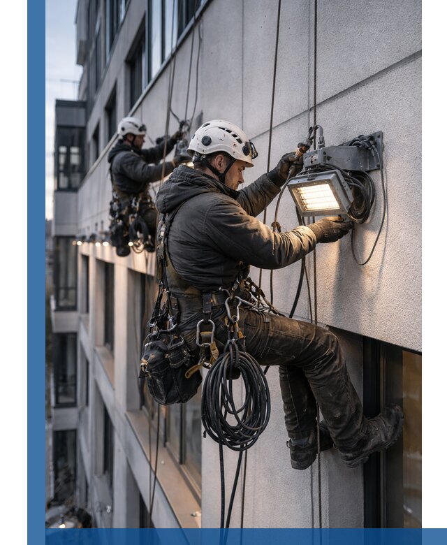 Монтаж фасадного освещения в Лыткарине установка и подключение