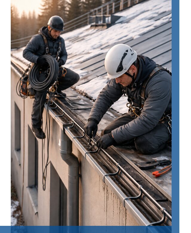 Монтаж греющего кабеля на кровле в Лыткарине от 461 р. | ВЫСОТНИК-Лтк