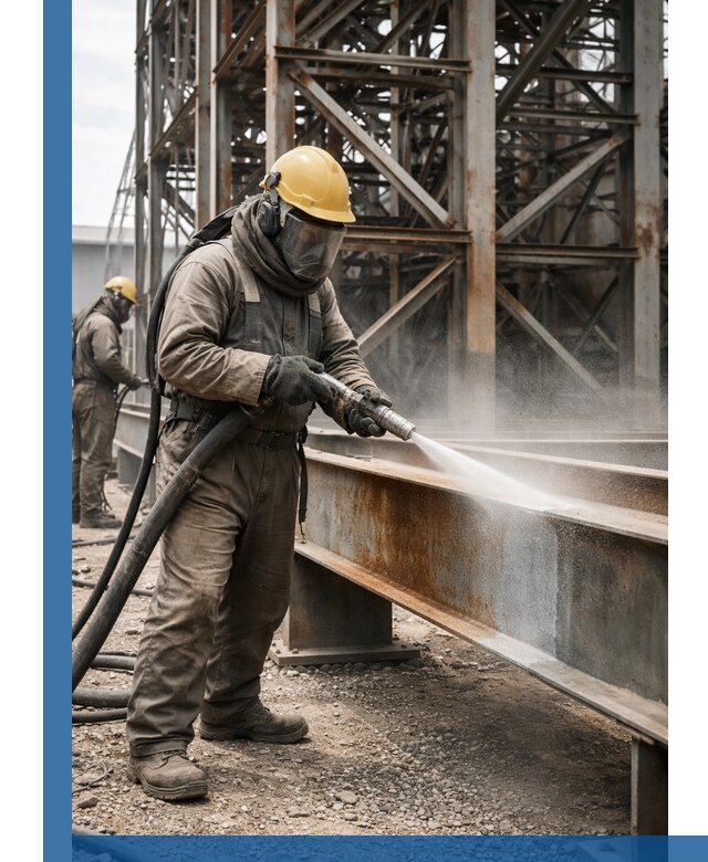 Пескоструйная очистка металлоконструкций в Лыткарине промышленная