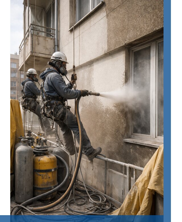 Пескоструйная очистка фасада в Лыткарине от 666 р. | ВЫСОТНИК-Лтк