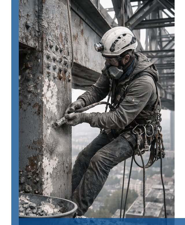 Удаление старой краски с металлических конструкций в Лыткарине