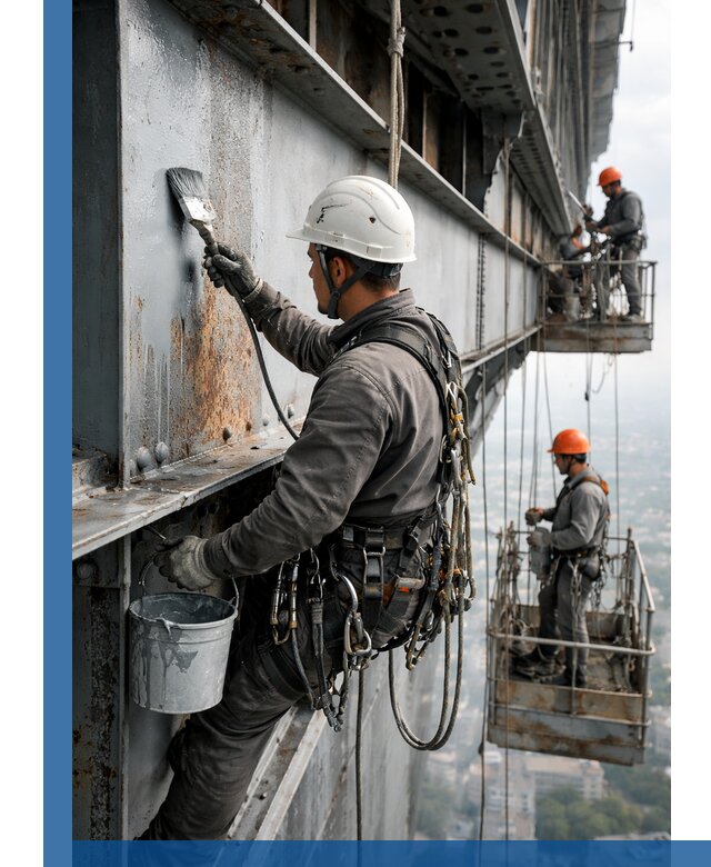 Покраска металлоконструкций на высоте в Лыткарине профессионально