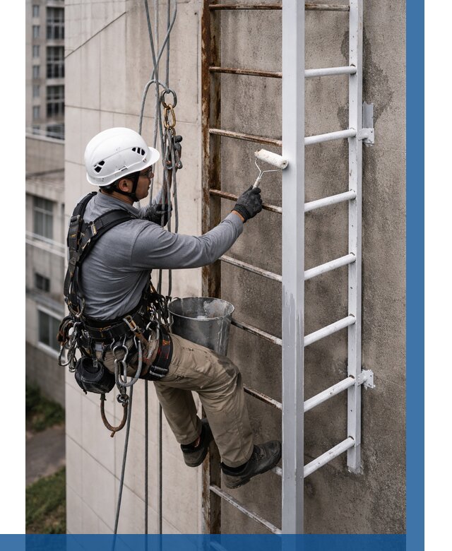 Покраска пожарных лестниц в Лыткарине от 4609 р. | ВЫСОТНИК-Лтк