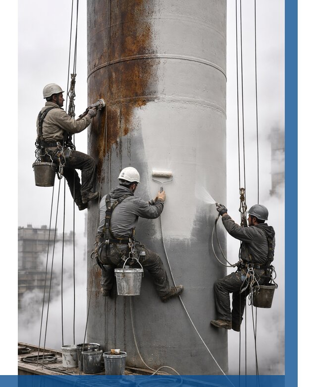 Покраска дымовых труб в Лыткарине от 8707 р. | ВЫСОТНИК-Лтк