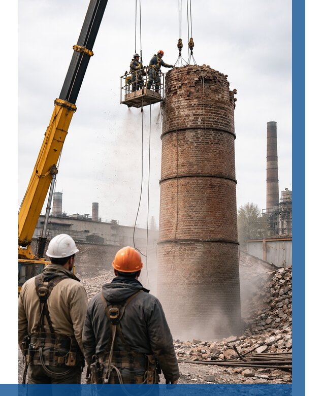 Демонтаж дымовой трубы в Лыткарине от 92187 р. | ВЫСОТНИК-Лтк, смета