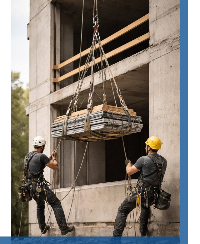 Подъем материала на этаж веревками в Лыткарине от 1536 р. | ВЫСОТНИК-Лтк