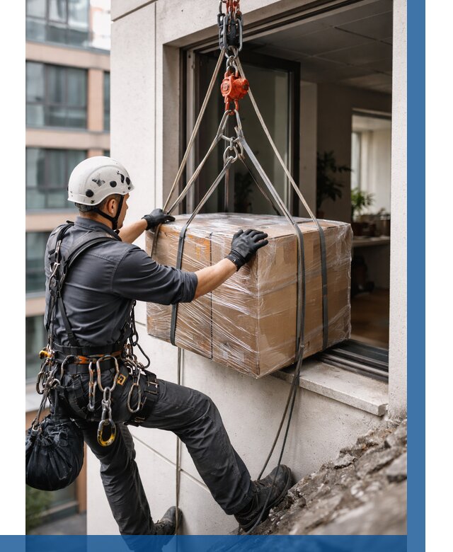 Подъем груза через окно в Лыткарине от 4609 р. | ВЫСОТНИК-Лтк