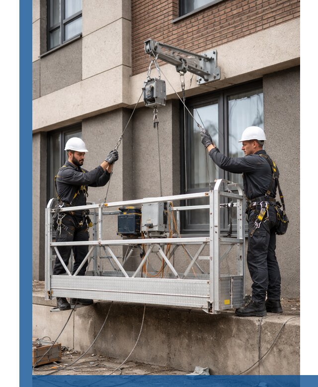 Монтаж и подъем фасадной люльки в Лыткарине с гарантией безопасности