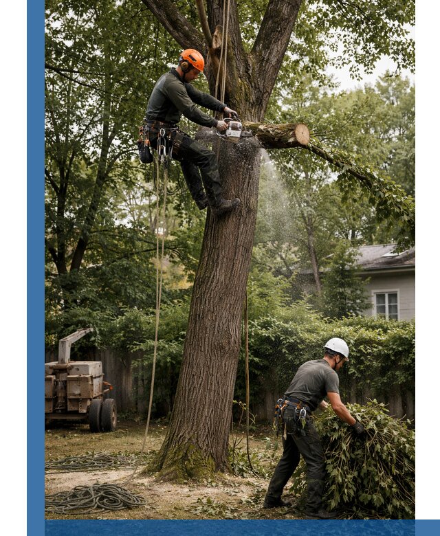 Кронирование деревьев в Лыткарине, безопасная высотная обрезка