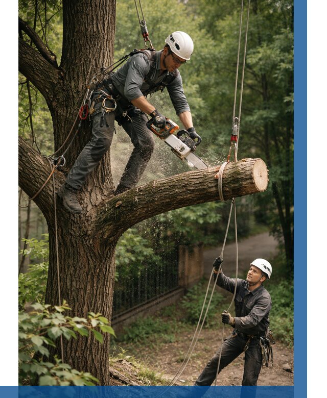 Спил деревьев альпинистами в Лыткарине от 8194 р. | ВЫСОТНИК-Лтк