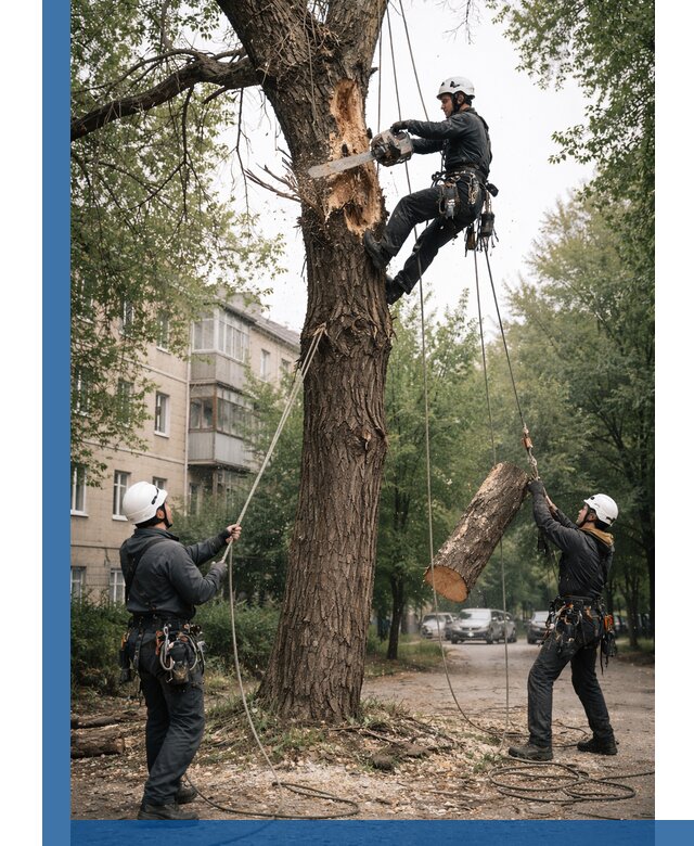 Срочное удаление аварийных деревьев в Лыткарине с гарантией безопасности