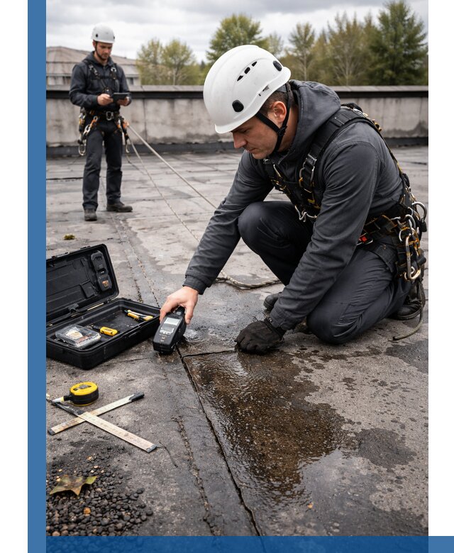 Обследование кровли на протечки и выявление дефектов в Лыткарине