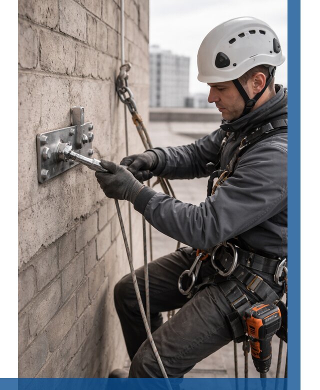 Установка анкерных точек в Лыткарине от 3585 р. | ВЫСОТНИК-Лтк