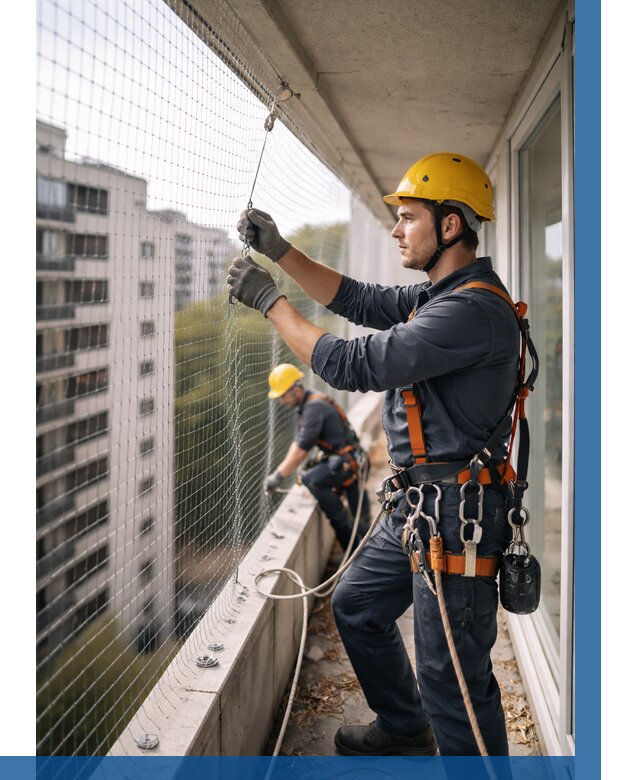 Монтаж сетки от птиц в Лыткарине от 4609 р. | ВЫСОТНИК-Лтк