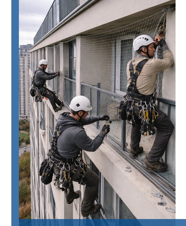 Профессиональный монтаж защитной сетки от птиц в Лыткарине